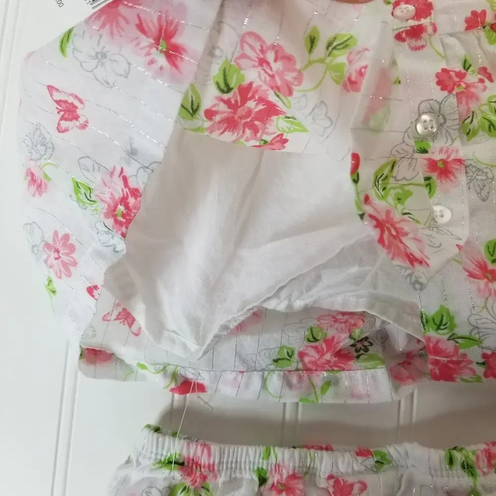 Little Me 12M Dress Bloomer Set Pink Floral